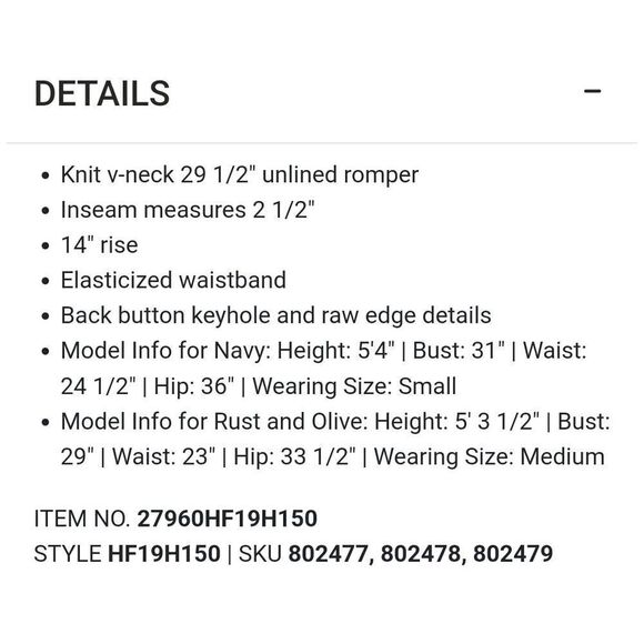 Hyfve striped v-neck tie waist romper sz M - Picture 3 of 10